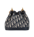 Mini Oblique Drawstring Bucket Bag, back view